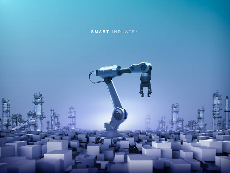 智造未來 工業(yè)4.0時代下的自動化科技海報設計